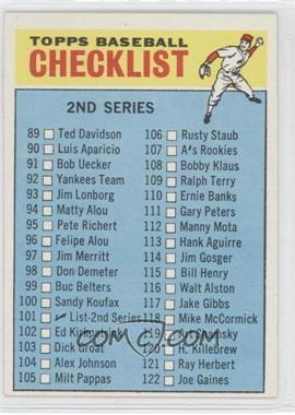 1966 Topps - [Base] #101.2 - Checklist - 2nd Series (115: Bill Henry) [Noted]