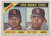 1966 Rookie Stars - Dennis Aust, Bobby Tolan [Poor to Fair]