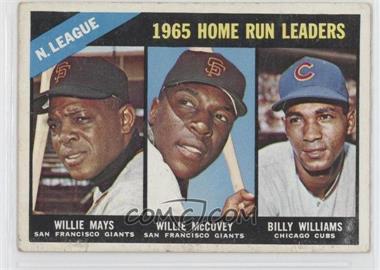 1966 Topps - [Base] #217 - League Leaders - Willie Mays, Willie McCovey, Billy Williams [Good to VG‑EX]