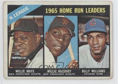 1966 Topps - [Base] #217 - League Leaders - Willie Mays, Willie McCovey, Billy Williams