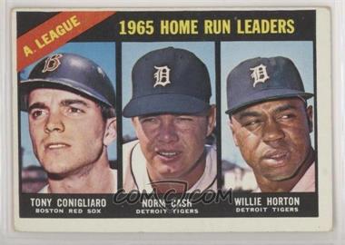 1966 Topps - [Base] #218 - League Leaders - Tony Conigliaro, Norm Cash, Willie Horton