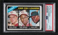 League Leaders - Deron Johnson, Frank Robinson, Willie Mays [PSA 4 VG…