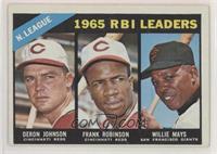 League Leaders - Deron Johnson, Frank Robinson, Willie Mays