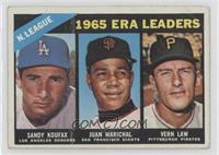 League Leaders - Sandy Koufax, Juan Marichal, Vern Law