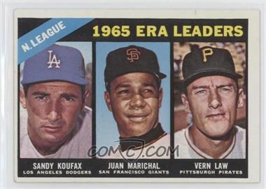 1966 Topps - [Base] #221 - League Leaders - Sandy Koufax, Juan Marichal, Vern Law