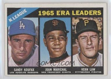 1966 Topps - [Base] #221 - League Leaders - Sandy Koufax, Juan Marichal, Vern Law