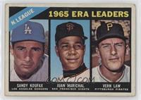 League Leaders - Sandy Koufax, Juan Marichal, Vern Law [Poor to Fair]