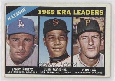 1966 Topps - [Base] #221 - League Leaders - Sandy Koufax, Juan Marichal, Vern Law