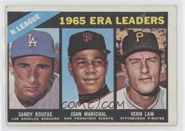 1966 Topps - [Base] #221 - League Leaders - Sandy Koufax, Juan Marichal, Vern Law