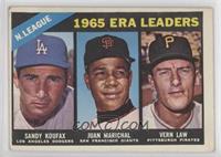 League Leaders - Sandy Koufax, Juan Marichal, Vern Law