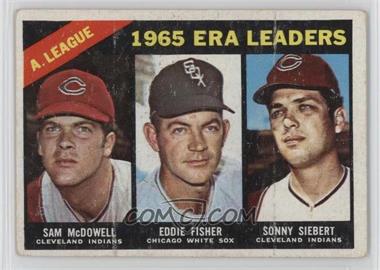 1966 Topps - [Base] #222 - League Leaders - Sam McDowell, Eddie Fisher, Sonny Siebert [Good to VG‑EX]