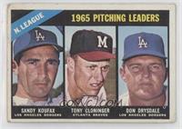 League Leaders - Sandy Koufax, Tony Cloninger, Don Drysdale [Good to …