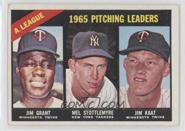 1966 Topps - [Base] #224 - League Leaders - Jim Grant, Mel Sottlemyre, Jim Kaat