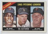 League Leaders - Jim Grant, Mel Sottlemyre, Jim Kaat