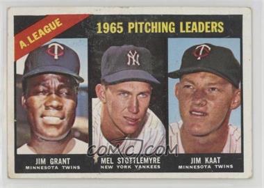 1966 Topps - [Base] #224 - League Leaders - Jim Grant, Mel Sottlemyre, Jim Kaat