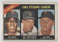 League Leaders - Jim Grant, Mel Sottlemyre, Jim Kaat [COMC RCR Poor]