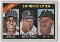 League Leaders - Jim Grant, Mel Sottlemyre, Jim Kaat [Good to VG̴…