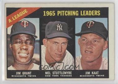 1966 Topps - [Base] #224 - League Leaders - Jim Grant, Mel Sottlemyre, Jim Kaat