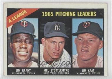 1966 Topps - [Base] #224 - League Leaders - Jim Grant, Mel Sottlemyre, Jim Kaat [Good to VG‑EX]