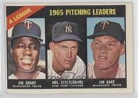 League Leaders - Jim Grant, Mel Sottlemyre, Jim Kaat