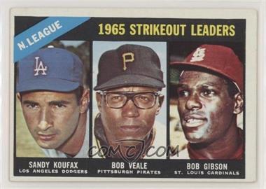 1966 Topps - [Base] #225 - League Leaders - Sandy Koufax, Bob Veale, Bob Gibson