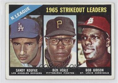 1966 Topps - [Base] #225 - League Leaders - Sandy Koufax, Bob Veale, Bob Gibson [Good to VG‑EX]