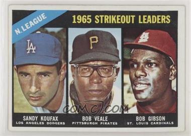 1966 Topps - [Base] #225 - League Leaders - Sandy Koufax, Bob Veale, Bob Gibson