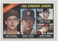 League Leaders - Sam McDowell, Mickey Lolich, Denny McLain, Sonny Siebert