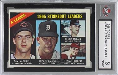 1966 Topps - [Base] #226 - League Leaders - Sam McDowell, Mickey Lolich, Denny McLain, Sonny Siebert [KSA 8 NMM]
