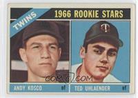 1966 Rookie Stars - Andy Kosco, Ted Uhlaender [Noted]