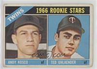 1966 Rookie Stars - Andy Kosco, Ted Uhlaender [COMC RCR Poor]