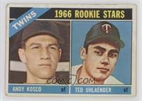 1966 Rookie Stars - Andy Kosco, Ted Uhlaender [Good to VG‑EX]