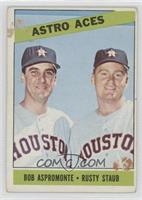 Astro Aces (Bob Aspromonte, Rusty Staub) [COMC RCR Poor]