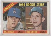 1966 Rookie Stars - Bill Singer, Don Sutton [Good to VG‑EX]