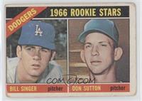 1966 Rookie Stars - Bill Singer, Don Sutton [Poor to Fair]