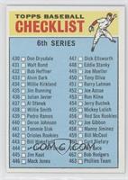 Checklist - 6th Series (456 is Red Sox Rookies)