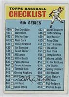 Checklist - 6th Series (456 is R. Sox Rookies) [Poor to Fair]
