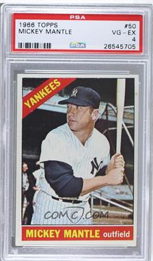 1966 Topps - [Base] #50 - Mickey Mantle [PSA 4 VG‑EX]