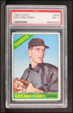 1966 Topps - [Base] #598 - High # - Gaylord Perry [PSA 7 NM]