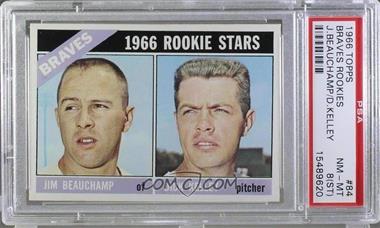 1966 Topps - [Base] #84 - 1966 Rookie Stars - Jim Beauchamp, Dick Kelley [PSA 8 NM‑MT (ST)]