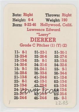 1967 APBA Baseball 1966 Season - [Base] #_LADI - Larry Dierker [Good to VG‑EX]