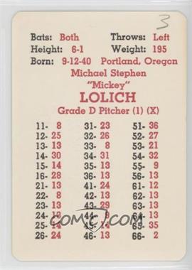 1967 APBA Baseball 1966 Season - [Base] #_MILO - Mickey Lolich [Poor to Fair]