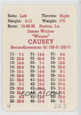 1967 APBA Baseball 1966 Season - [Base] #_WACA - Wayne Causey [Good to VG‑EX]