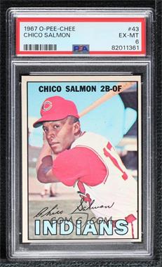 1967 O-Pee-Chee - [Base] #43 - Chico Salmon [PSA 6 EX‑MT]