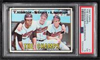 The Champs (Frank Robinson, Hank Bauer, Brooks Robinson) [PSA 5 EX]