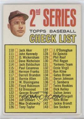 1967 Topps - [Base] #103.1 - 2nd Series Checklist (Mickey Mantle) (Period in #170 D. McAuliffe Well Defined) [Poor to Fair]