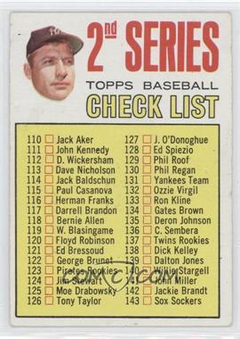 1967 Topps - [Base] #103.1 - 2nd Series Checklist (Mickey Mantle) (Period in #170 D. McAuliffe Well Defined) [Good to VG‑EX]