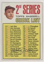 2nd Series Checklist (Mickey Mantle) (Period in #170 D. McAuliffe Well Defined)…