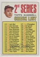 2nd Series Checklist (Mickey Mantle) (Period in #170 D. Mcauliffe well defined)…