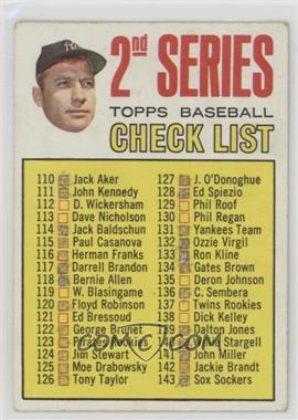 1967 Topps - [Base] #103.2 - 2nd Series Checklist (Mickey Mantle) (Period in #170 D. McAuliffe Streaked) [Poor to Fair]